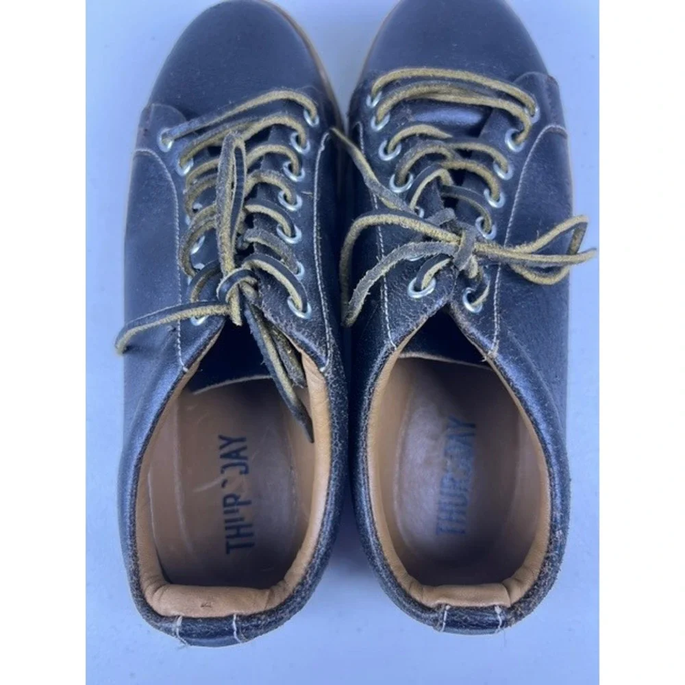 Thursday Boot Co Mens Low Top Leather Sneakers Gum Sole Casual Shoes Size 8.5